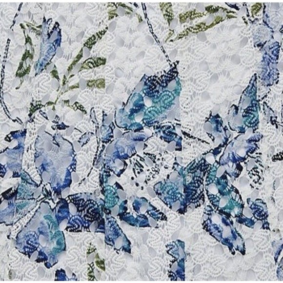 Rabbit Rabbit Rabbit Design 3/4 Bell Sleeve Floral Lace Fit &Flare Dress 16 NWOT - Picture 10 of 11